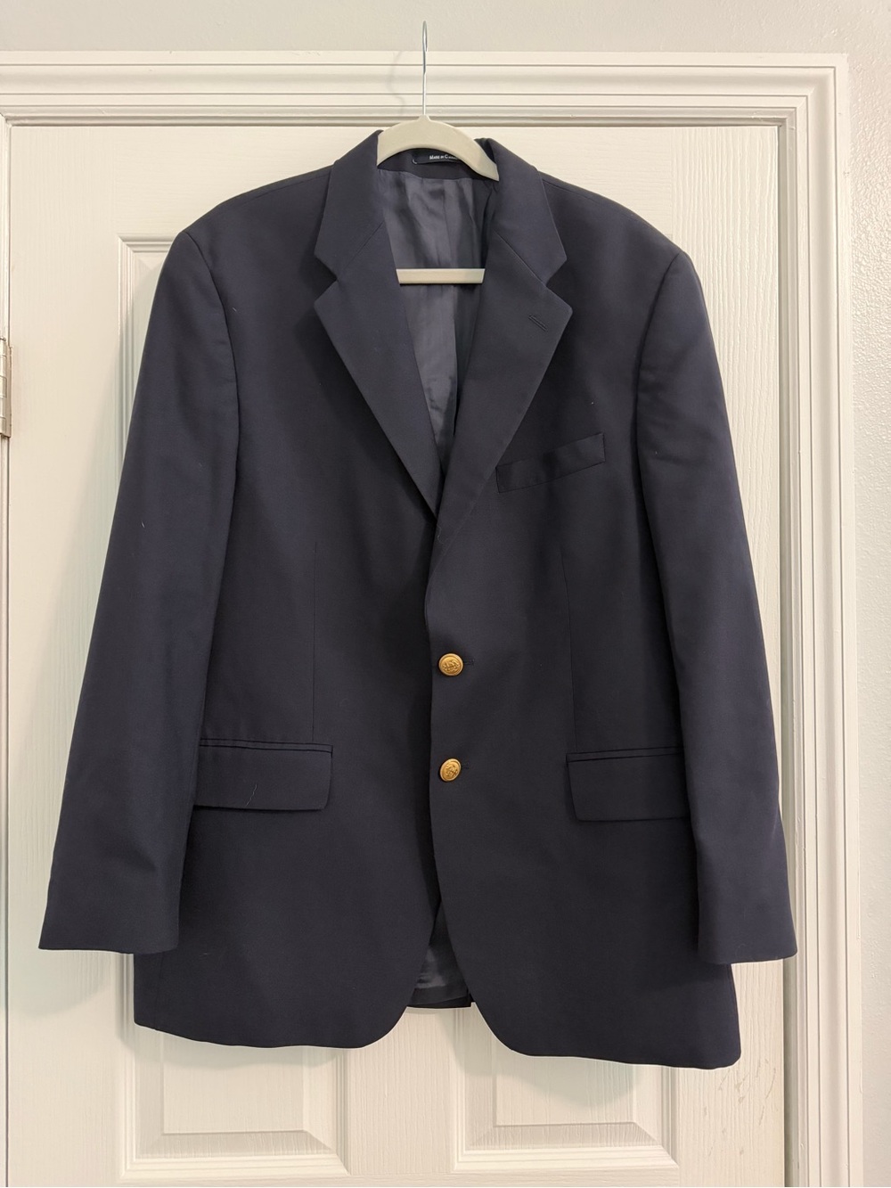 Chaps Navy Blazer with Gold Buttons